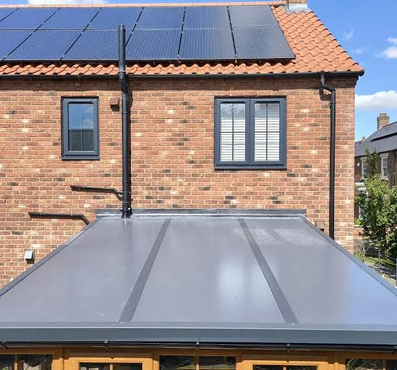 A lightweight solid replacement roof on a timber conservatory